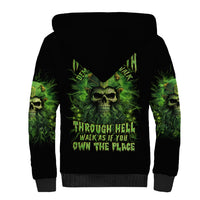 Viking Skull Sherpa Hoodie If Your Path Demnads You Walk Through Hell Walk As If You Own The Place - Wonder Print Shop