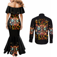 Fairy Skull Couples Matching Mermaid Dress and Long Sleeve Button Shirt Don't Fuck With Me I Fuck Back