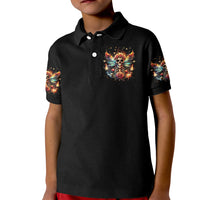 Fairy Skull Kid Polo Shirt Don't Fuck With Me I Fuck Back - Wonder Print Shop