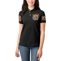Fairy Skull Women Polo Shirt Don't Fuck With Me I Fuck Back - Wonder Print Shop