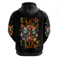 Fairy Skull Zip Hoodie Don't Fuck With Me I Fuck Back - Wonder Print Shop