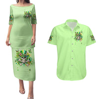 Irish Skull Couples Matching Puletasi and Hawaiian Shirt Let The Shenanigans Begin - Wonder Print Shop
