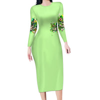 Irish Skull Long Sleeve Bodycon Dress Let The Shenanigans Begin - Wonder Print Shop