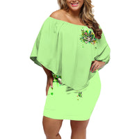 Irish Skull Off Shoulder Short Dress Let The Shenanigans Begin - Wonder Print Shop