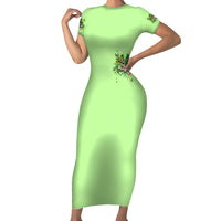 Irish Skull Short Sleeve Bodycon Dress Let The Shenanigans Begin - Wonder Print Shop