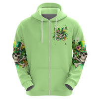 Irish Skull Zip Hoodie Let The Shenanigans Begin - Wonder Print Shop