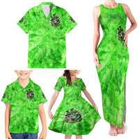 Irish Skull Family Matching Tank Maxi Dress and Hawaiian Shirt Shamrock And Roll - Wonder Print Shop