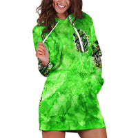 Irish Skull Hoodie Dress Shamrock And Roll - Wonder Print Shop