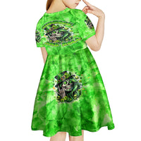 Irish Skull Kid Short Sleeve Dress Shamrock And Roll - Wonder Print Shop