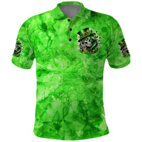 Irish Skull Polo Shirt Shamrock And Roll - Wonder Print Shop
