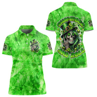 Irish Skull Women Polo Shirt Shamrock And Roll - Wonder Print Shop