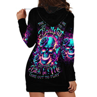 Rose Skull Hoodie Dress The Good Girl In Me Got Tired Of The Bullshit So The Bitch In Me Came Out To Play - Wonder Print Shop