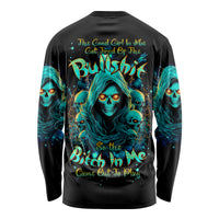 Witch Skull Long Sleeve Shirt The Good Girl In Me Got Tired Of The Bullshit So The Bitch In Me Came Out To Play - Wonder Print Shop