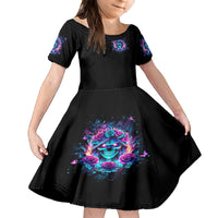 Rose Skull Kid Short Sleeve Dress She Whispered Back Iam The Storm - Wonder Print Shop