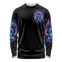 Rose Skull Long Sleeve Shirt She Whispered Back Iam The Storm - Wonder Print Shop