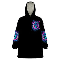 Rose Skull Wearable Blanket Hoodie She Whispered Back Iam The Storm - Wonder Print Shop
