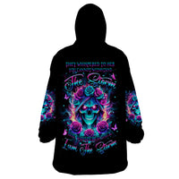 Rose Skull Wearable Blanket Hoodie She Whispered Back Iam The Storm - Wonder Print Shop