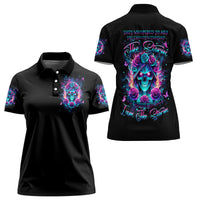 Rose Skull Women Polo Shirt She Whispered Back Iam The Storm - Wonder Print Shop