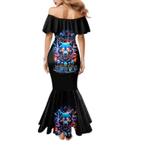 Wolf Skull Mermaid Dress Your First Mistake Was Thinking I was One Of The Sheep - Wonder Print Shop