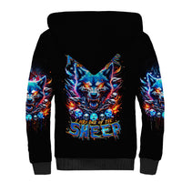 Wolf Skull Sherpa Hoodie Your First Mistake Was Thinking I was One Of The Sheep - Wonder Print Shop