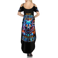 Wolf Skull Summer Maxi Dress Your First Mistake Was Thinking I was One Of The Sheep - Wonder Print Shop
