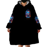 Wolf Skull Wearable Blanket Hoodie Your First Mistake Was Thinking I was One Of The Sheep - Wonder Print Shop