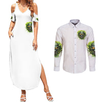 Flame Skull Couples Matching Summer Maxi Dress and Long Sleeve Button Shirt One Day Im Gonna Just Say Fuck It All - Wonder Print Shop