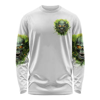 Flame Skull Long Sleeve Shirt One Day Im Gonna Just Say Fuck It All - Wonder Print Shop