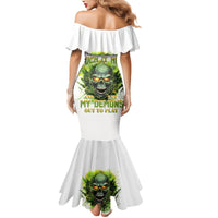 Flame Skull Mermaid Dress One Day Im Gonna Just Say Fuck It All - Wonder Print Shop