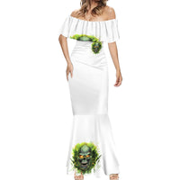 Flame Skull Mermaid Dress One Day Im Gonna Just Say Fuck It All - Wonder Print Shop