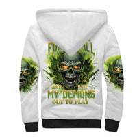 Flame Skull Sherpa Hoodie One Day Im Gonna Just Say Fuck It All - Wonder Print Shop