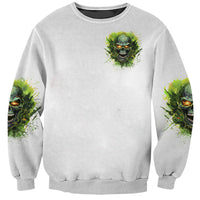 Flame Skull Sweatshirt One Day Im Gonna Just Say Fuck It All - Wonder Print Shop