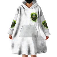 Flame Skull Wearable Blanket Hoodie One Day Im Gonna Just Say Fuck It All - Wonder Print Shop