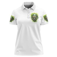Flame Skull Women Polo Shirt One Day Im Gonna Just Say Fuck It All - Wonder Print Shop