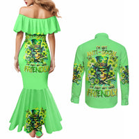 Irish Skull Couples Matching Mermaid Dress and Long Sleeve Button Shirt I'm Not Anti Social I'm Just Not User Friendly