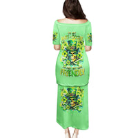 Irish Skull Puletasi I'm Not Anti Social I'm Just Not User Friendly - Wonder Print Shop