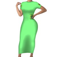 Irish Skull Short Sleeve Bodycon Dress I'm Not Anti Social I'm Just Not User Friendly - Wonder Print Shop