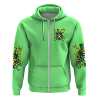 Irish Skull Zip Hoodie I'm Not Anti Social I'm Just Not User Friendly - Wonder Print Shop