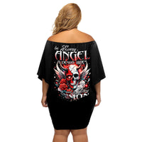 Devil Skull Family Matching Off Shoulder Short Dress and Hawaiian Shirt In Every Angel A Demon Hides And In Every Demon An Angel Strides - Wonder Print Shop