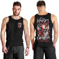 Devil Skull Men Tank Top In Every Angel A Demon Hides And In Every Demon An Angel Strides - Wonder Print Shop