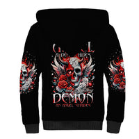 Devil Skull Sherpa Hoodie In Every Angel A Demon Hides And In Every Demon An Angel Strides - Wonder Print Shop