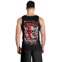 Devil Skull Men Tank Top Little Bit Of Devil In These Angel eyes - Wonder Print Shop
