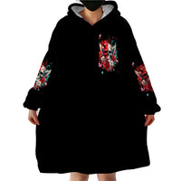 Devil Skull Wearable Blanket Hoodie Little Bit Of Devil In These Angel eyes - Wonder Print Shop