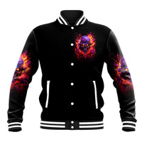 Flame Skull Baseball Jacket Judge Me When You Reperfect Otherwise Shut Up - Wonder Print Shop