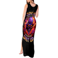 Flame Skull Tank Maxi Dress Judge Me When You Reperfect Otherwise Shut Up - Wonder Print Shop