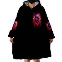 Flame Skull Wearable Blanket Hoodie Judge Me When You Reperfect Otherwise Shut Up - Wonder Print Shop