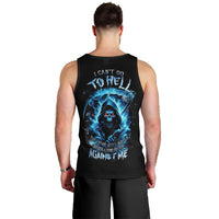 Skull Reaper Men Tank Top I Can't Go To Hell The Devil Still Has A Restraining Order Against Me - Wonder Print Shop