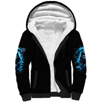 Skull Reaper Sherpa Hoodie I Can't Go To Hell The Devil Still Has A Restraining Order Against Me - Wonder Print Shop