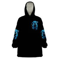 Skull Reaper Wearable Blanket Hoodie I Can't Go To Hell The Devil Still Has A Restraining Order Against Me - Wonder Print Shop