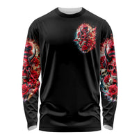 Devil Skull Long Sleeve Shirt Stuck Between IDK IDC and IDGAF - Wonder Print Shop